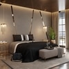Stoa Paris 300TC UltrSatin Super King Bedsheet with 2 Pillow Covers Satin Super Grey Black