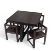 Kingston Sheesham Wood 4 Seater Dining Table Set in Mahogany Finish
