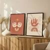 The Castle Decor Boho Abstract Botanical Wall Art Set of 2 Design 2 11x17 Inch