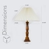 Hatton hand crafted Solid wood honey finish table lamp With White Cotton Shade