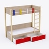 Pine Tree Single Size Bunk Bed In Oak Colour