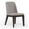 Taarkashi Solid Wood Dining Chair Set Of 2 In Ameican Walnut Finish With Gainsboro Grey Fabric Colour