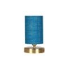 Oliver Turquoise Jute lamp with Gold wood base
