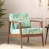 Brooks Armchair - Natural -Chitra Velvet-Mint