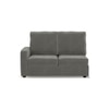Apollo Compact Sofa (Colour : Ash Grey Velvet, Cushion : Soft, Back Type : High Back, Seating Capacity : Right Aligned 2 Seater + Right Aligned Chaise + Ottoman)