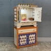 D'Dass Copper Mdf and Sheesham Wooden Temple With Cabinet For Pooja