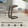 Forma Solid Wood C Table In Danish Walnut Finish