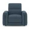 Linaro Leather One Seater Double Motor Recliner In Blue Colour