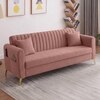 Daraco Velvet 3 Seater Sofa in Pink Color