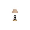 Sutton Beige Jute Table lamp with Wood & Iron Base