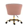 Doe Buck Paolo Pink Houndstooth Upholstered Swivel Office Chair