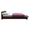 Bardot Solid Wood Queen Size Non Storage Bed In Walnut Finish