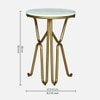 Metalia Metal Side Table in Gold Colour