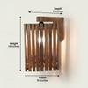 Trikona Brown Solid Wood Wall Lights
