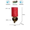 Devansh Metal Electric Wall Light in Gold Colour with Maroon Shade Count of 1 Light