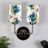 Rhett Dual Multicolor cotton shade wall mounted lamp with Steel Base