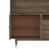 Klint Solid Wood Bar Cabinet (Danish Walnut Finish)