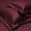Stoa Paris Satin Pillow Covers,  Premium Plain Pillow Cover Set of 2, 68L x 45W cms - Velvet Wine