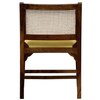Provincial Cane & Suede Yellow Accent Chair