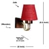 Devansh Solid Wood Electric Wall Light in Brown Colour with Multi Shade Count of 1 Light