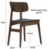 Scandinavian Tacy Dining Chair Brown Walnut Finish