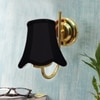 Devansh Gold Wall Mounted Lamp With Black Cotton Shade