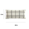 Windowpane Honeydew  And Natural Cotton Pillow Cover 12X20 Inches