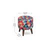 Isaac Solid Wood  Ottomon in  Multicolor Colour