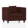 Windsor Premium 1 Seater Fabric Sofa in Deep Crimson Velvet Colour