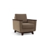 Corby Premium 1 Seater Fabric Sofa in Mist Brown Colour
