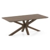 Anderson Solid Wood 8-Seater Dining Table With 8 Bren Swivel Dining Chairs (Finish : Danish Walnut, Chair Colour : Auburn)