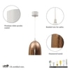 Dione Brass Mini Hanging Lamp
