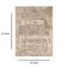 Distressed Traditional Ivory Brown Wool Silk Hand Tufted Area Rug 6x9