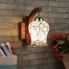 Devansh Solid Wood Electric Wall Light in Brown Colour with Multi Shade Count of 1 Light