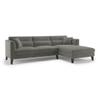 Lewis Sectional Sofa (Colour : Ash Grey Velvet, Cushion : Hard, Seater : Right Aligned 3 Seater + Right Aligned Chaise)