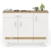Bluewud Kaspen Engineered Wood Shoe Racks In European Oak & White Finish