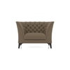 Weston 1 Seater Half Leather Sofa In Dark Truffle Italian Leather