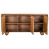 Amber Solid Mango Wood Sideboard with 3 Door in Natual Finish