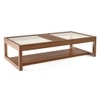 Fujiwara Rectangular Solid Wood Coffee Table In Amber Walnut Finish
