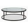 Annis Round Metal Coffee Table In Black Finish