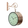 Metal Copper Finish Decorative Wall Hanging  Railway Clock Showpiece  By Craft Tree