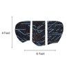 Charcoal Blue Abstract Wool Silk Handmade Wall Art 4 x 6 Feet 3 Panel Set