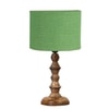 Devansh Green Jute  Table Lamp With  Wood Natural Base (7X7X15.5 Inches)-17