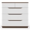Baltoro Engineered Wood Chest of 5 Drawers in White Finish