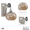 Ambre Single Light Wall Light In Amber & Chrome Finish