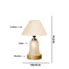 Devansh Conical Off White Cotton Shade Lamp With Wood & Mosaic Glass Base For Decoration/Office/Home/Gifting/Study For Decoration/Office/Home/Gifting/Study -(10X10X14.5) Inches -A