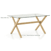 Nobu 6 Seater Glass Top Dining Table