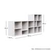 Hexa Engineered Wood Bookshelf Multipurpose Storage Rack in Frosty White Colour