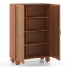 Takai Solid Wood 2 Door Wardrobe In Red Cedar Finish