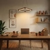 Atrium Brown Solid Wood Single Hanging Light